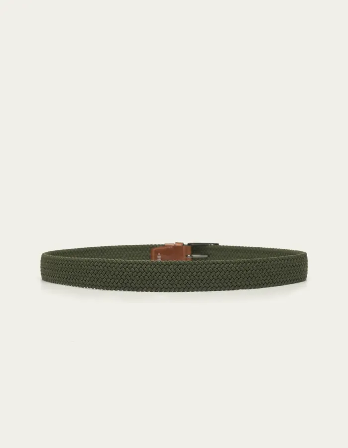 Belts Men Les Deux Walker Webbing Belt 8211 Olive Night