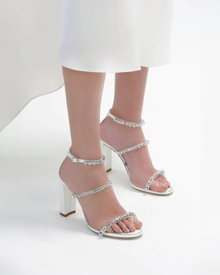 Block Heel Wedding Sandals 8211 Alexa Crystals Bridal 90 White 8211 Alexandre Birman Bridal White Women Alexandre Birman Sandals