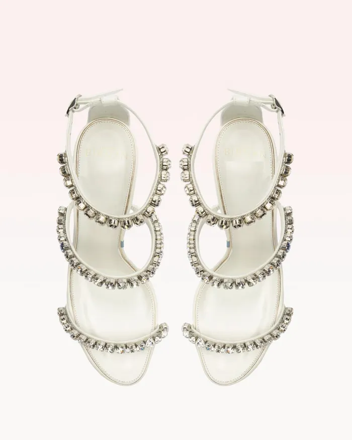 Block Heel Wedding Sandals 8211 Alexa Crystals Bridal 90 White 8211 Alexandre Birman Bridal White Women Alexandre Birman Sandals