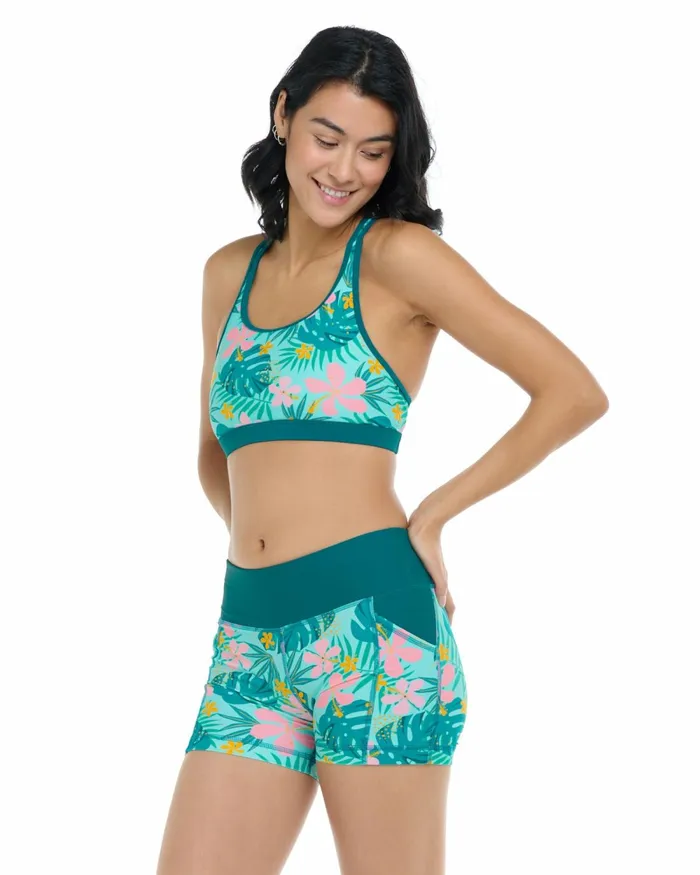 Body Glove Gym To Swim Flor Nove Equalizer Sports Bra 8211 Flor Nove Sea Mist 8211 Women