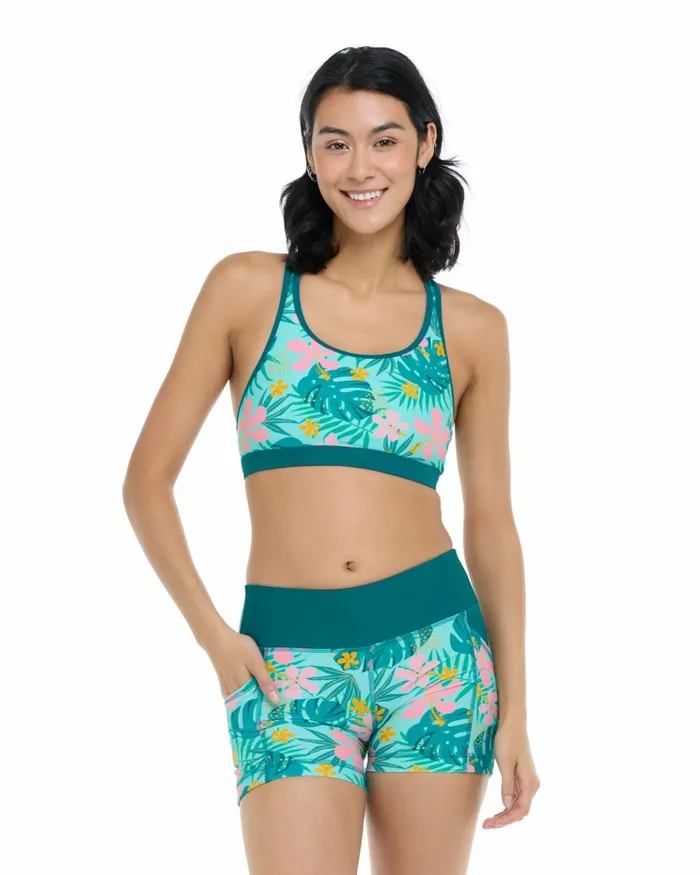 Body Glove Gym To Swim Flor Nove Equalizer Sports Bra 8211 Flor Nove Sea Mist 8211 Women
