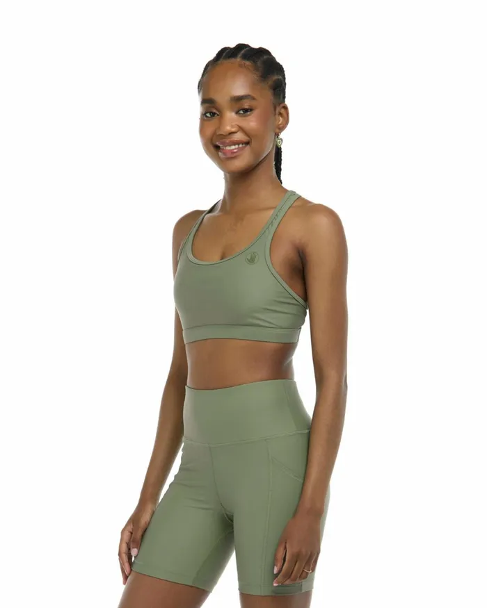 Body Glove Gym To Swim Smoothies Equalizer CrossOver Sports Bra 8211 Cactus 8211 Women