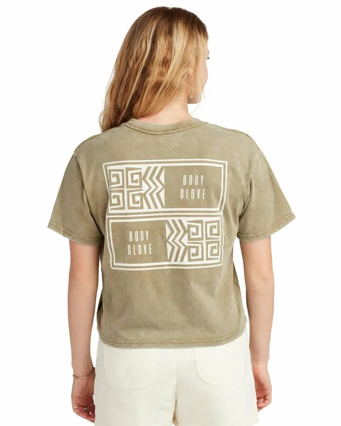 Body Glove New Arrivals Essentials Mineral Wash TShirt 8211 Fern 8211 Women