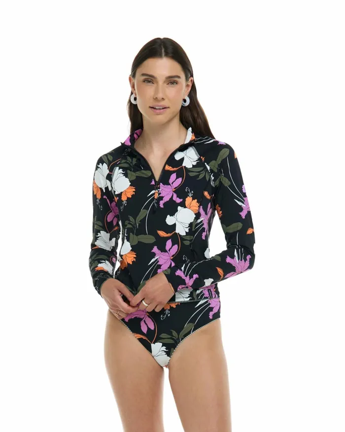 Body Glove Rash Guards Sun Protection Dreamy Raelynn Long Sleeve Rashguard 8211 Black Dreamy 8211 Women