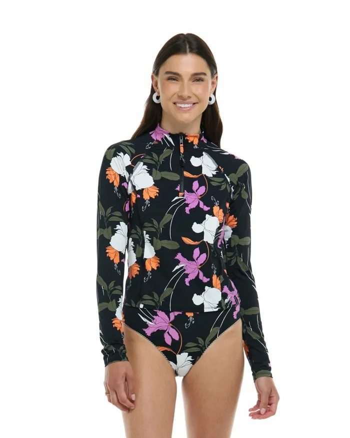 Body Glove Rash Guards Sun Protection Dreamy Raelynn Long Sleeve Rashguard 8211 Black Dreamy 8211 Women