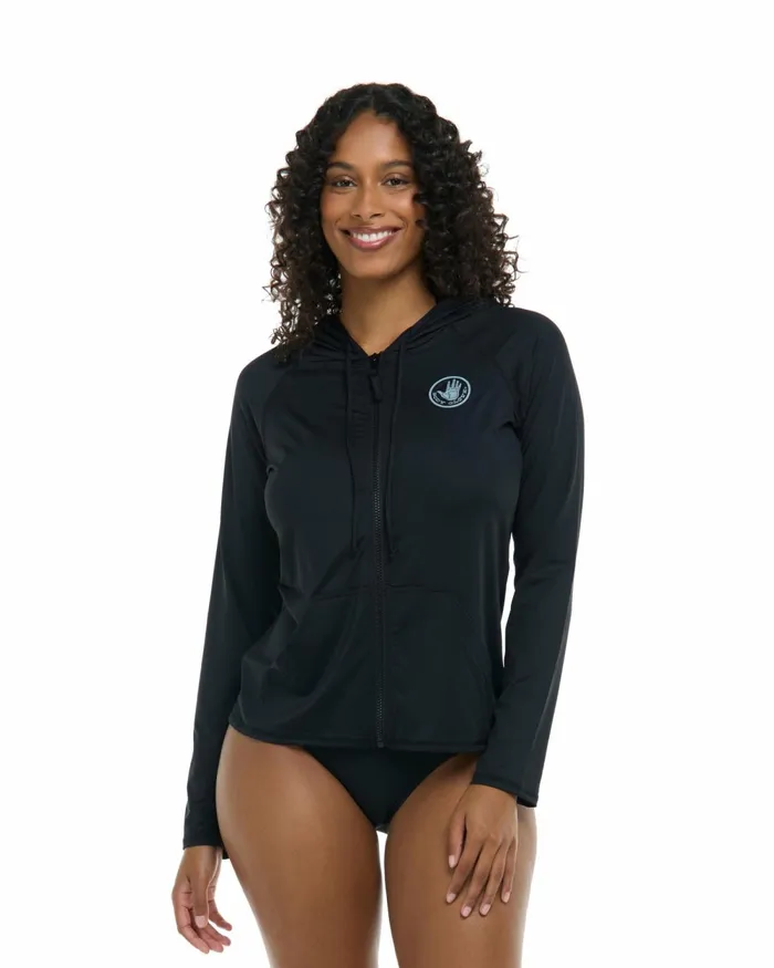 Body Glove Rash Guards Sun Protection Smoothies Barbara Hoodie Rashguard 8211 Black 8211 Women Body Glove Rash Guards Sun Protection Smoothies Barbara Hoodie Rashguard 8211 Black 8211 Women