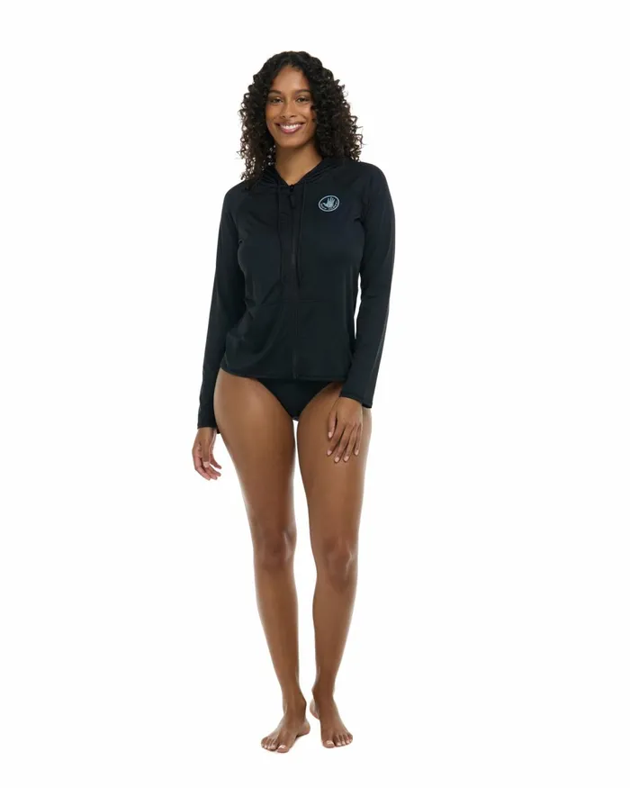 Body Glove Rash Guards Sun Protection Smoothies Barbara Hoodie Rashguard 8211 Black 8211 Women
