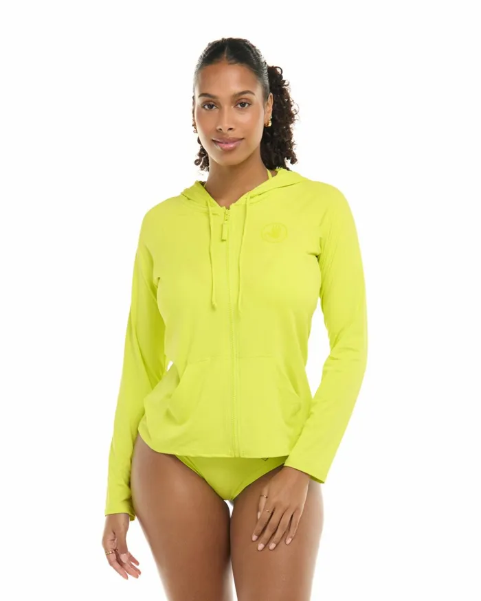 Body Glove Rash Guards Sun Protection Smoothies Barbara Hoodie Rashguard 8211 Key Lime 8211 Women Body Glove Rash Guards Sun Protection Smoothies Barbara Hoodie Rashguard 8211 Key Lime 8211 Women