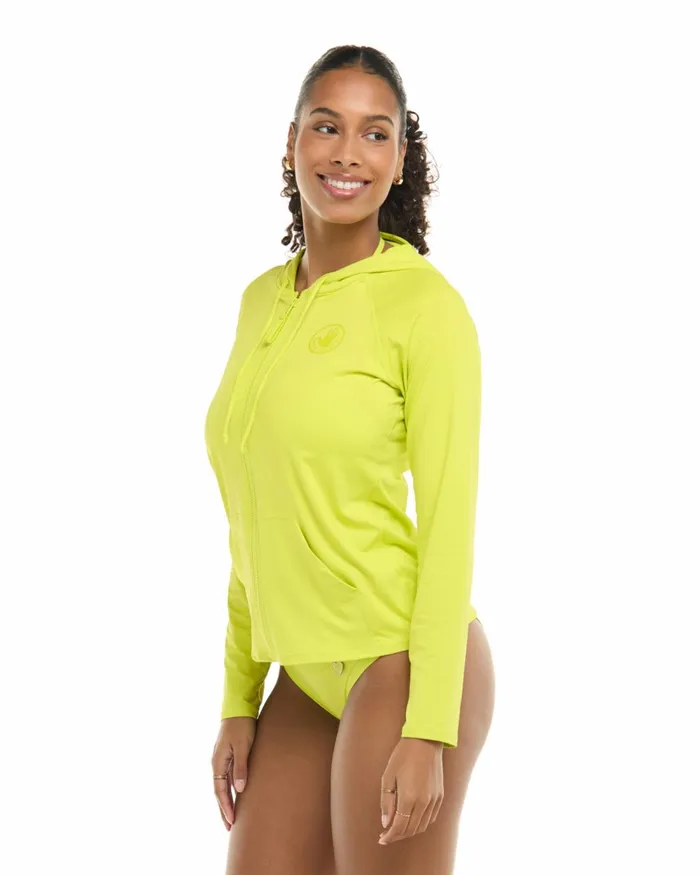 Body Glove Rash Guards Sun Protection Smoothies Barbara Hoodie Rashguard 8211 Key Lime 8211 Women