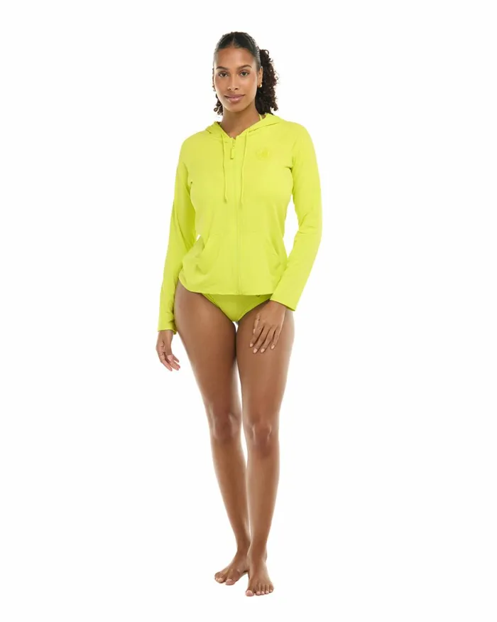 Body Glove Rash Guards Sun Protection Smoothies Barbara Hoodie Rashguard 8211 Key Lime 8211 Women
