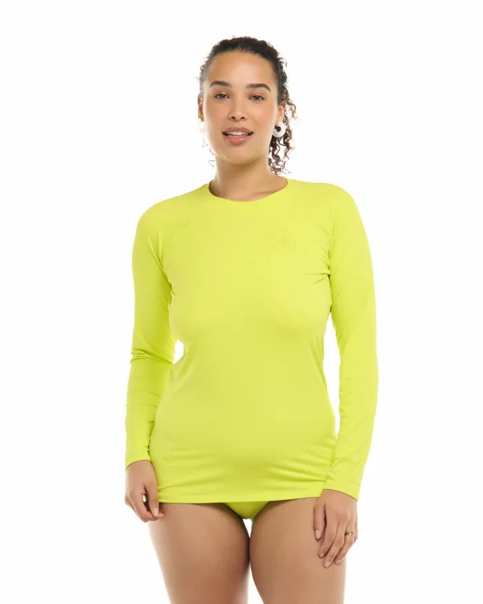 Body Glove Rash Guards Sun Protection Smoothies Sleek Long Sleeve Rashguard 8211 Key Lime 8211 Women Body Glove Rash Guards Sun Protection Smoothies Sleek Long Sleeve Rashguard 8211 Key Lime 8211 Women