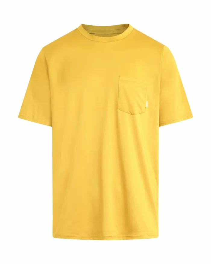 Body Glove Sun Protection ShortSleeved Pocket UPF 50 TShirt 8211 Mustard 8211 Men