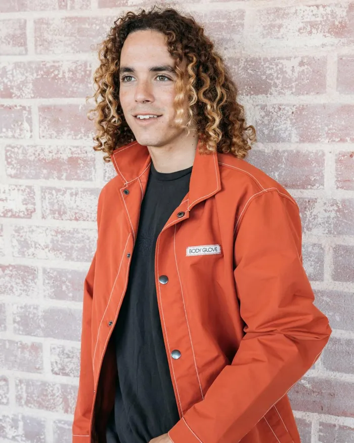 Body Glove Sweatshirts and Jackets Road Trippin039 Coaches Jacket 8211 Burnt Brick 8211 Men