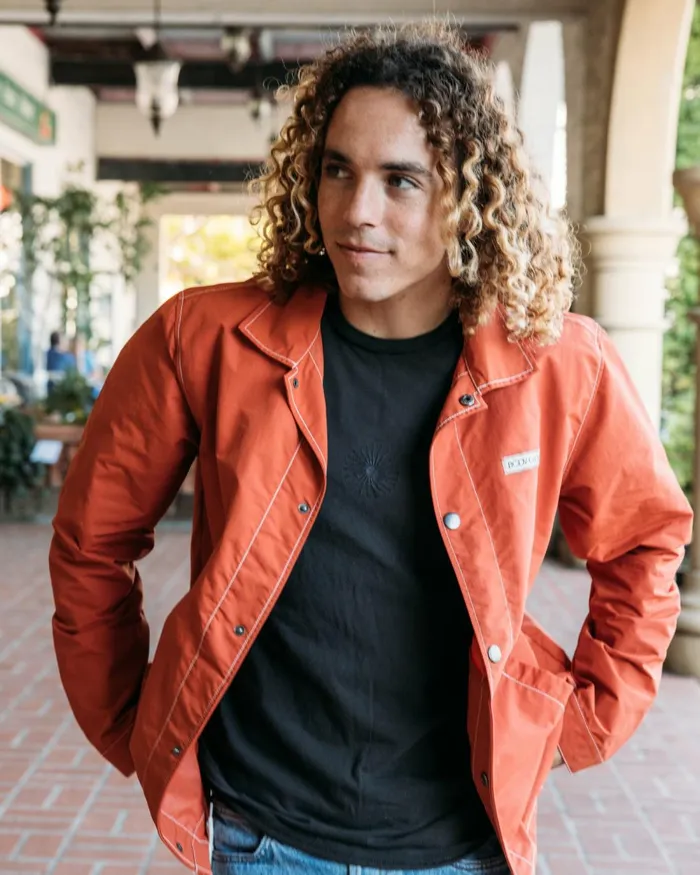 Body Glove Sweatshirts and Jackets Road Trippin039 Coaches Jacket 8211 Burnt Brick 8211 Men