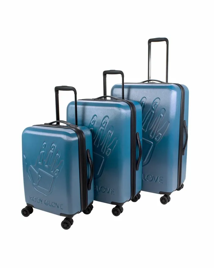 Body Glove Travel Luggage Redondo 3Piece Hardside Spinner Luggage Set 8211 Teal Cavern 8211 Accessories