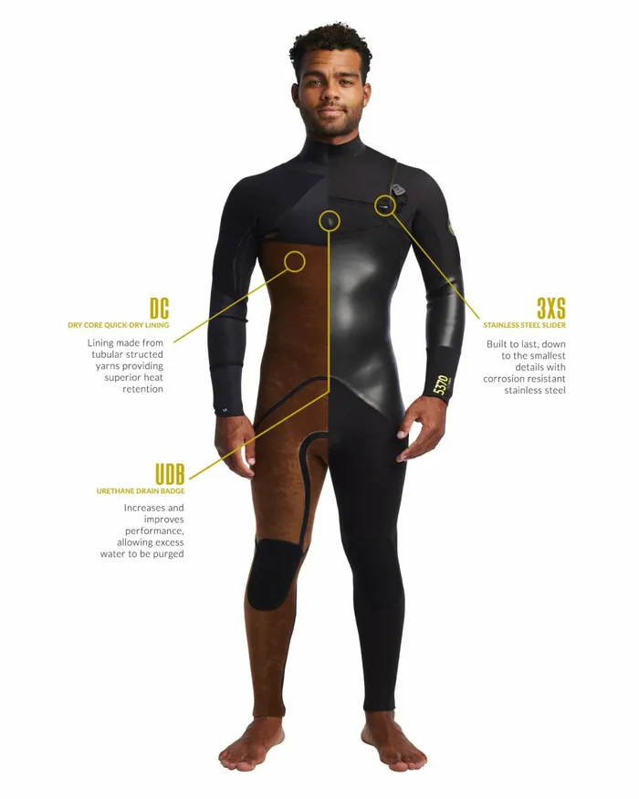 Body Glove Wetsuits 5370 32mm Chest Zip Fullsuit 8211 Black 8211 Accessories