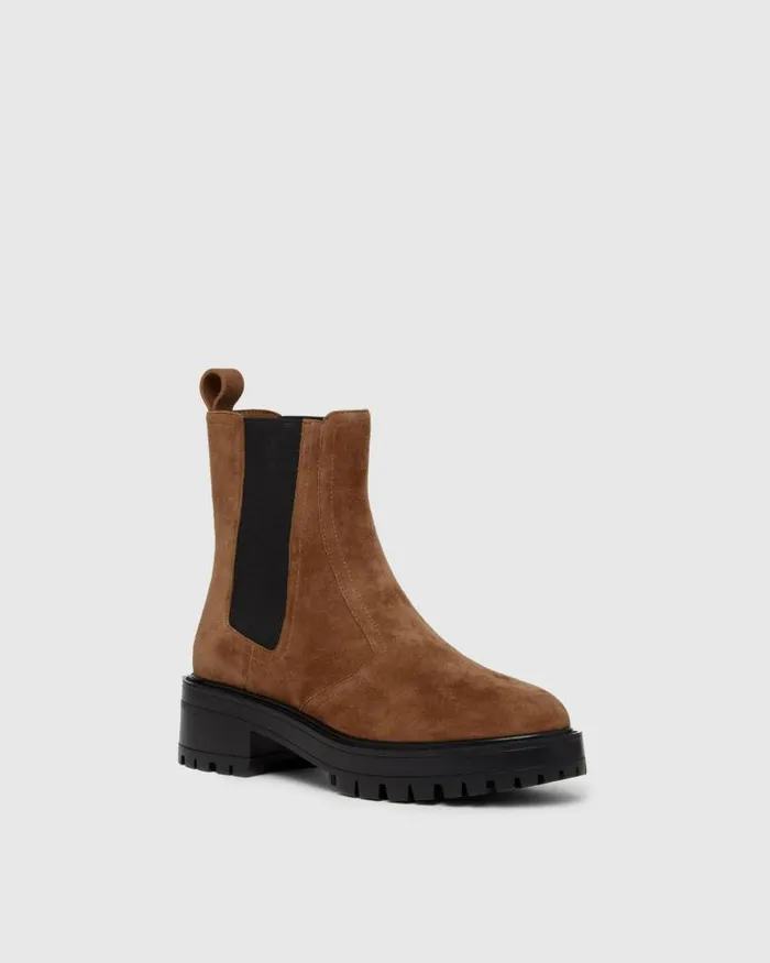 Boots Women PAIGE Bowie Ankle Boot 8211 Truffle Suede Boots Women PAIGE Bowie Ankle Boot 8211 Truffle Suede