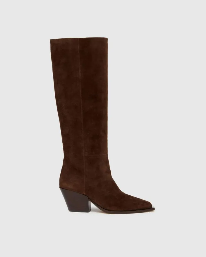 Boots Women PAIGE Lillian Boot 8211 Chocolate Suede