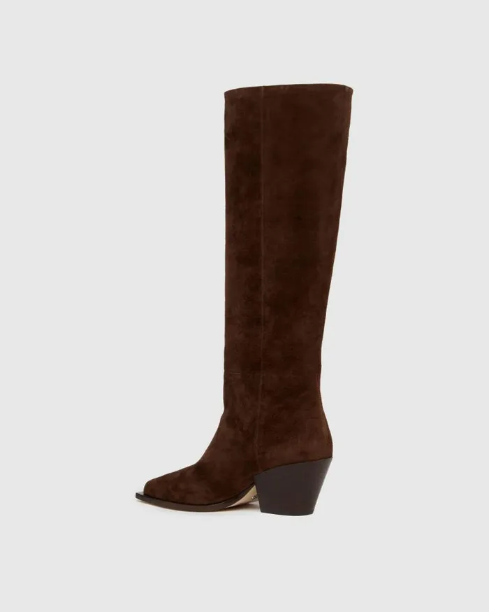 Boots Women PAIGE Lillian Boot 8211 Chocolate Suede Boots Women PAIGE Lillian Boot 8211 Chocolate Suede