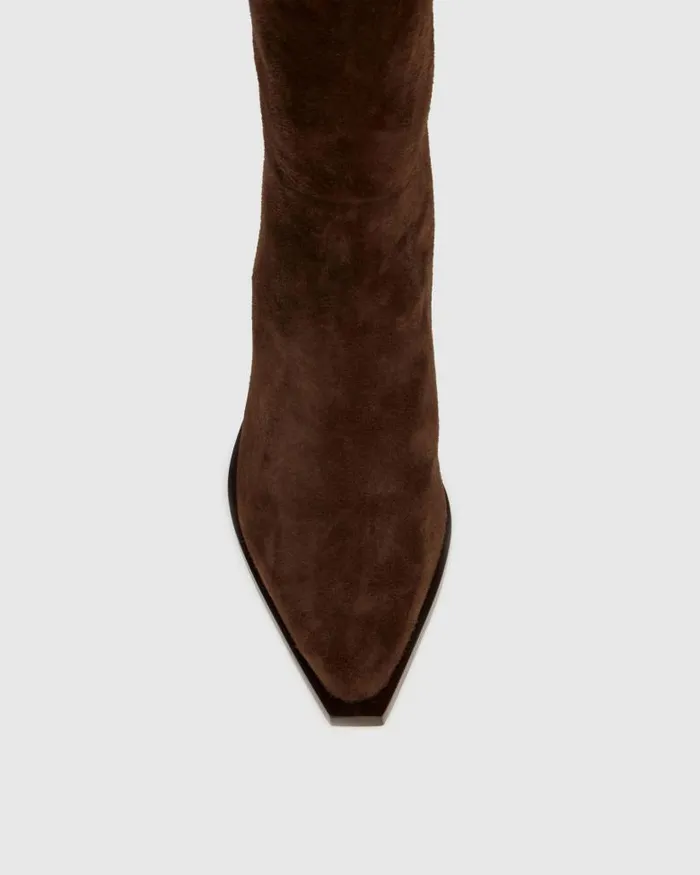 Boots Women PAIGE Lillian Boot 8211 Chocolate Suede Boots Women PAIGE Lillian Boot 8211 Chocolate Suede