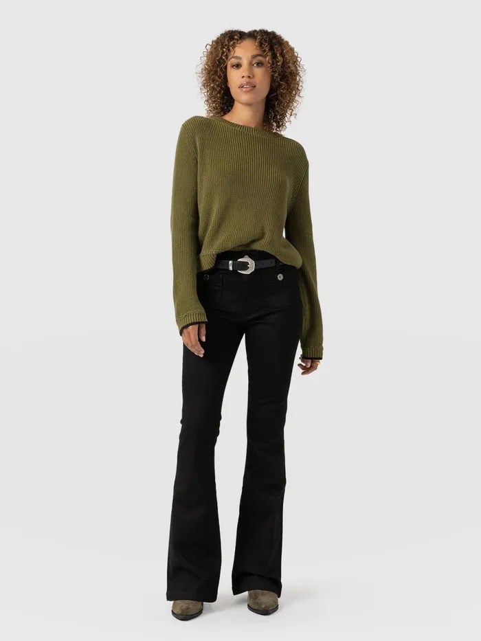 Bowie Stretch Flare Jeans 8211 Jet Black Jet Black Women Saint And Sofia Denim and Jeans Bowie Stretch Flare Jeans 8211 Jet Black Jet Black Women Saint And Sofia Denim and Jeans