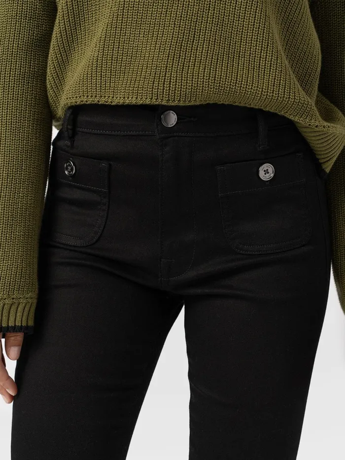 Bowie Stretch Flare Jeans 8211 Jet Black Jet Black Women Saint And Sofia Denim and Jeans