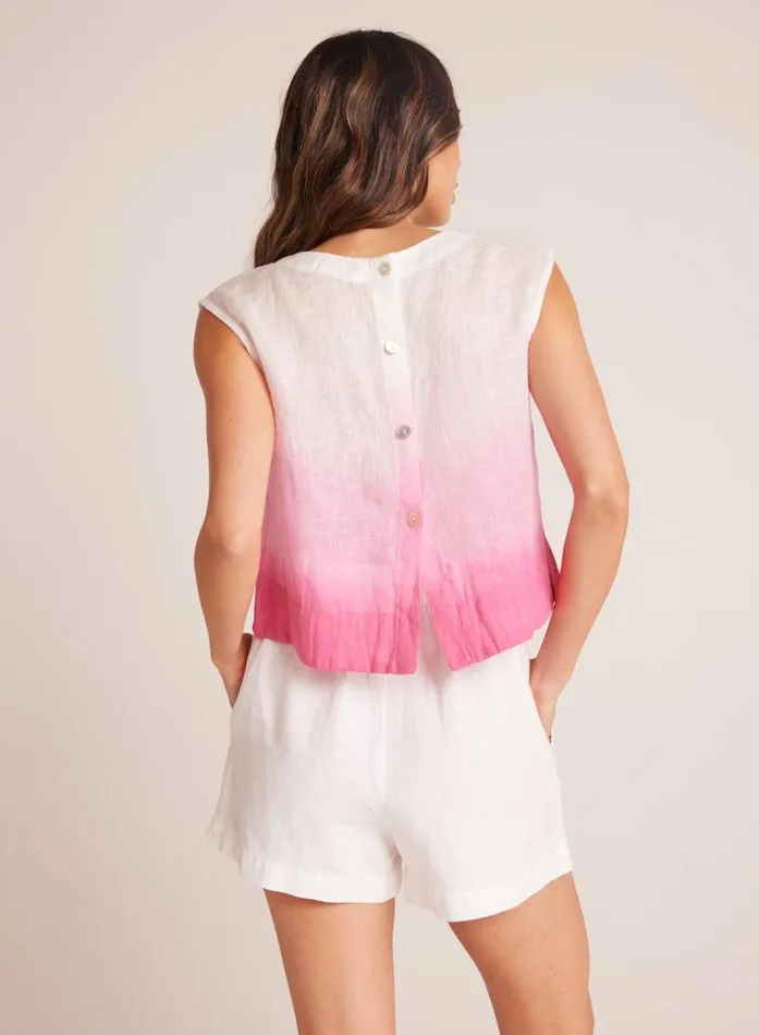 Boxy Button Back Top 8211 Pink Ombre Dye Women Bella Dahl Sleeveless Boxy Button Back Top 8211 Pink Ombre Dye Women Bella Dahl Sleeveless