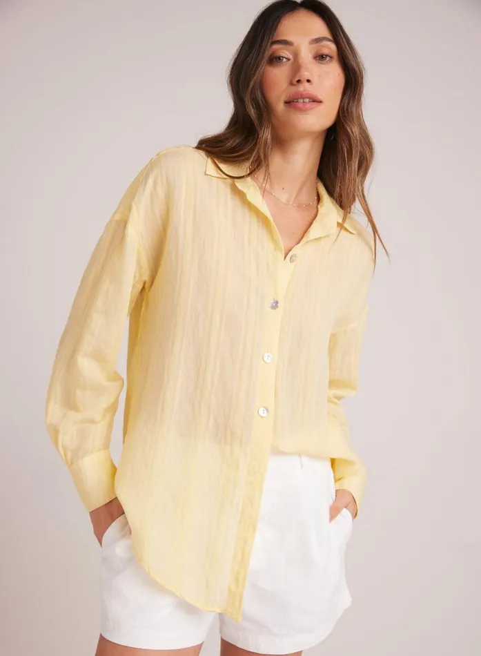 Boyfriend Button Down 8211 Citron Yellow Women Bella Dahl Button Down