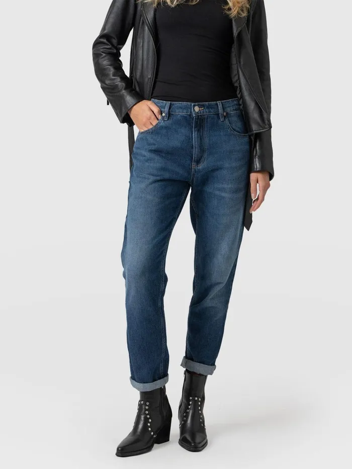 Boyfriend Jeans 8211 Mid Blue Mid Blue Women Saint And Sofia Denim and Jeans