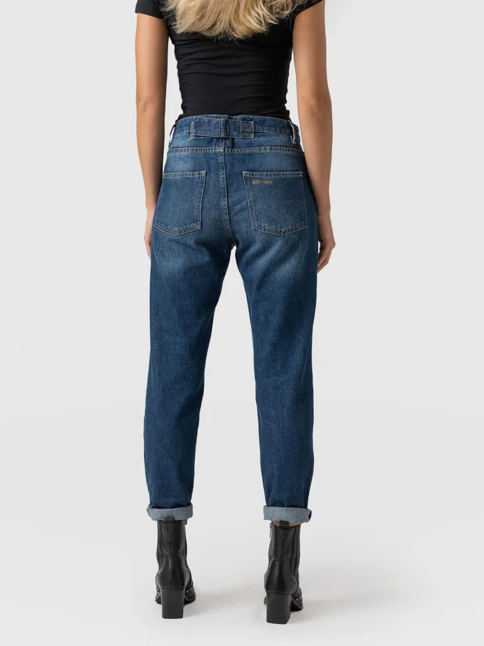 Boyfriend Jeans 8211 Mid Blue Mid Blue Women Saint And Sofia Denim and Jeans