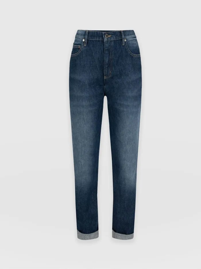 Boyfriend Jeans 8211 Mid Blue Mid Blue Women Saint And Sofia Denim and Jeans
