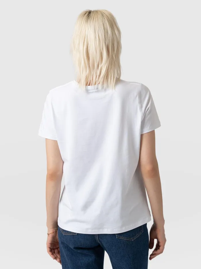 Boyfriend Tee 8211 White Skull White Skull Women Saint And Sofia TShirts and Tanks