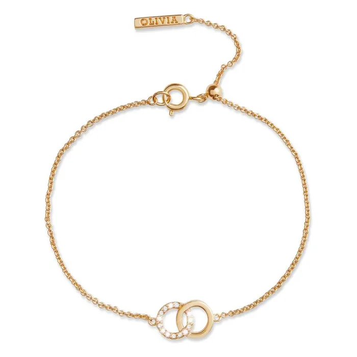 Bracelets Women Olivia Burton Bejewelled Interlink Chain Bracelet Gold