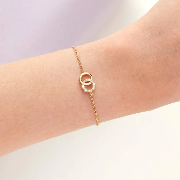 Bracelets Women Olivia Burton Bejewelled Interlink Chain Bracelet Gold