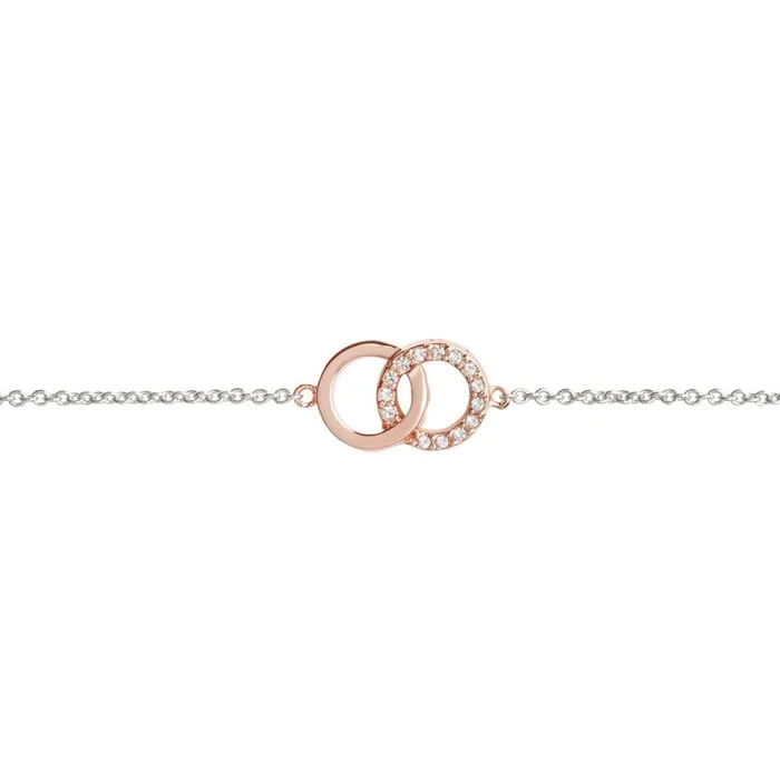 Bracelets Women Olivia Burton Bejewelled Interlink Chain Bracelet Rose Gold and Silver
