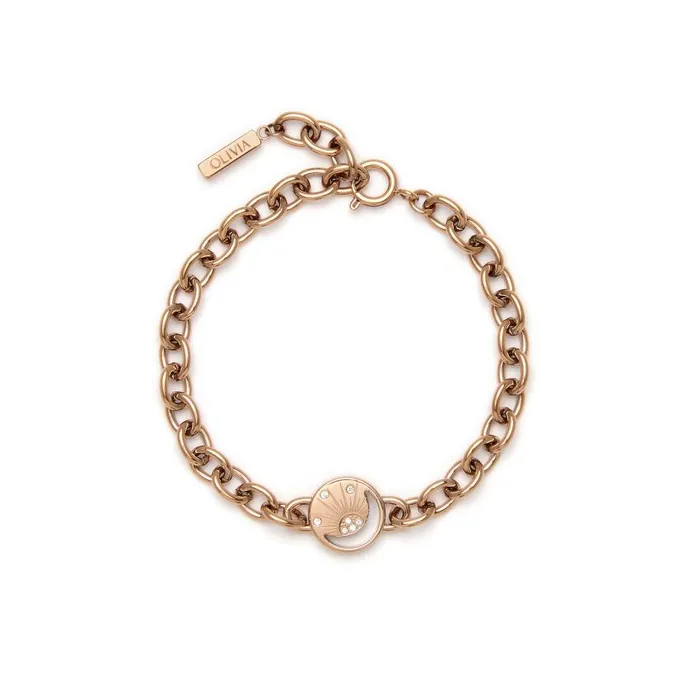 Bracelets Women Olivia Burton Celestial Sun Rose Gold Plated Bracelet