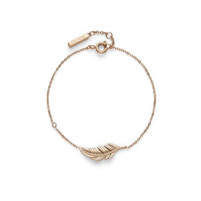 Bracelets Women Olivia Burton Feather Rose Gold Plated Bracelet