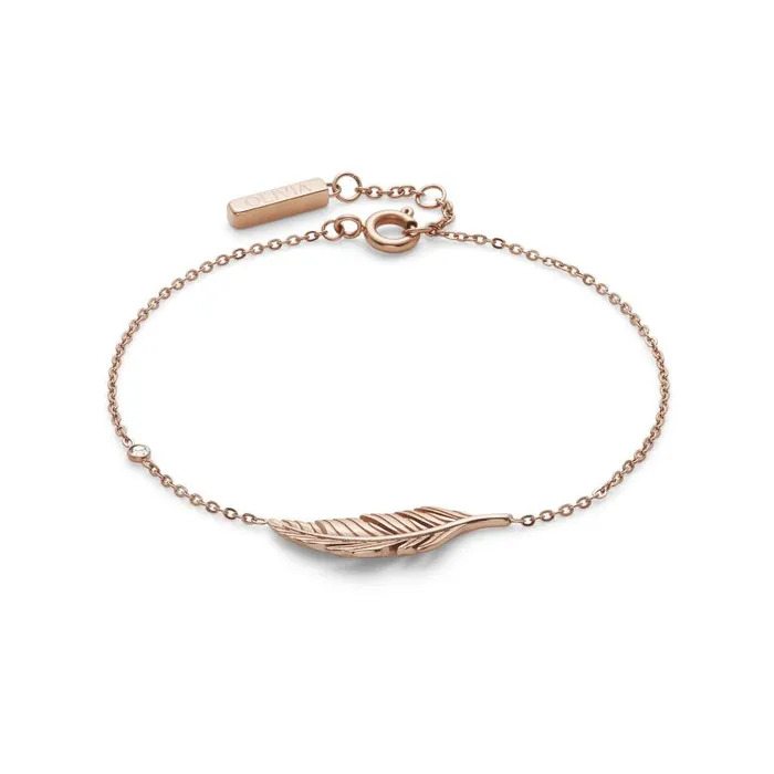 Bracelets Women Olivia Burton Feather Rose Gold Plated Bracelet