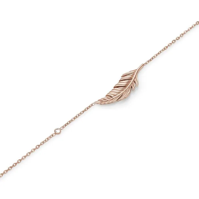 Bracelets Women Olivia Burton Feather Rose Gold Plated Bracelet