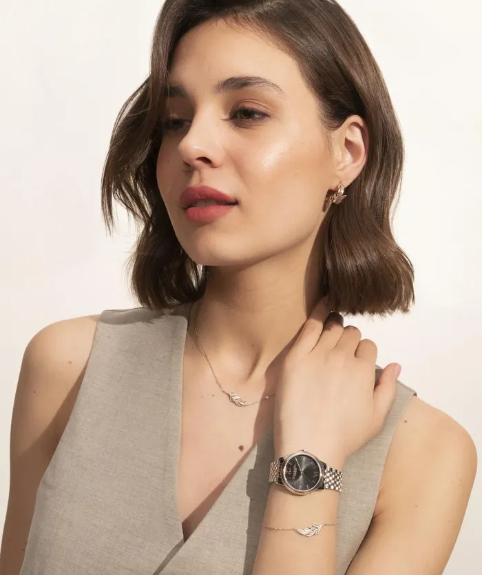 Bracelets Women Olivia Burton Feather Rose Gold Plated Bracelet