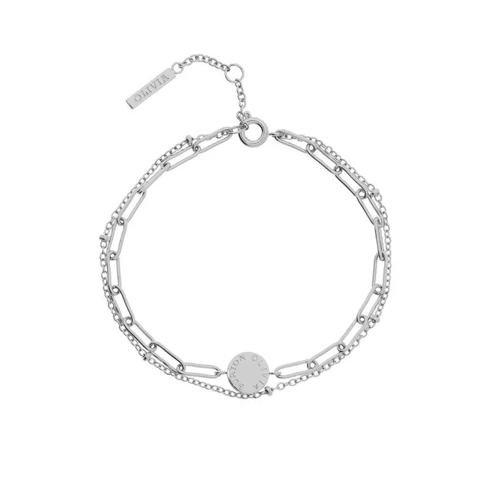 Bracelets Women Olivia Burton Illusion Silver Stacking Bracelet