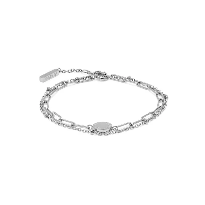 Bracelets Women Olivia Burton Illusion Silver Stacking Bracelet