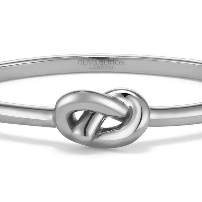 Bracelets Women Olivia Burton Lovers Knot Silver Tone Bangle