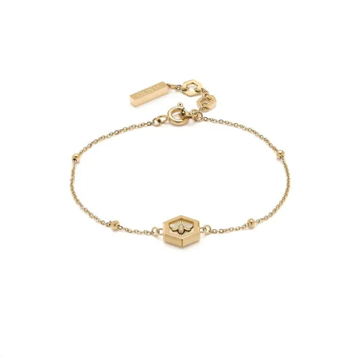 Bracelets Women Olivia Burton Minima Bee Gold Bracelet