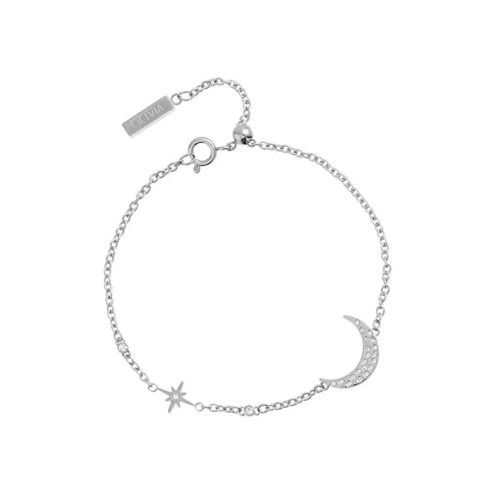 Bracelets Women Olivia Burton North Star and Moon Silver Bracelet