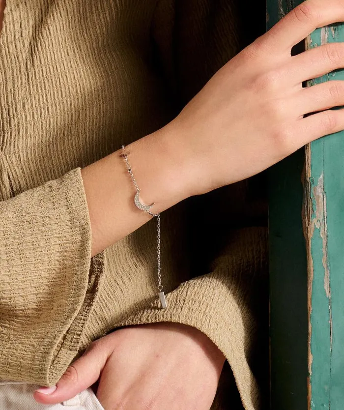 Bracelets Women Olivia Burton North Star and Moon Silver Bracelet