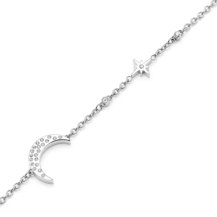 Bracelets Women Olivia Burton North Star and Moon Silver Bracelet