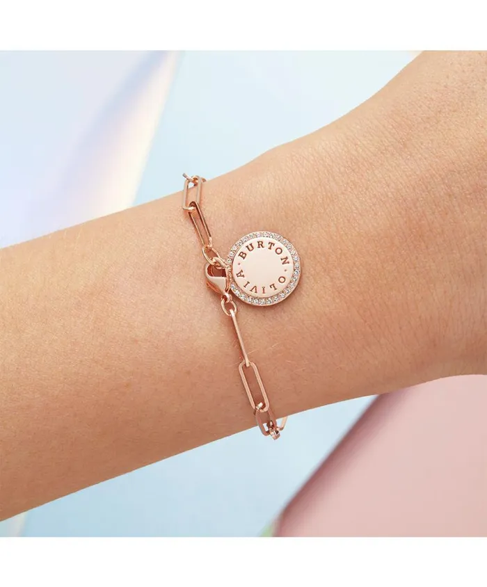 Bracelets Women Olivia Burton Rose Gold Disc Bracelet