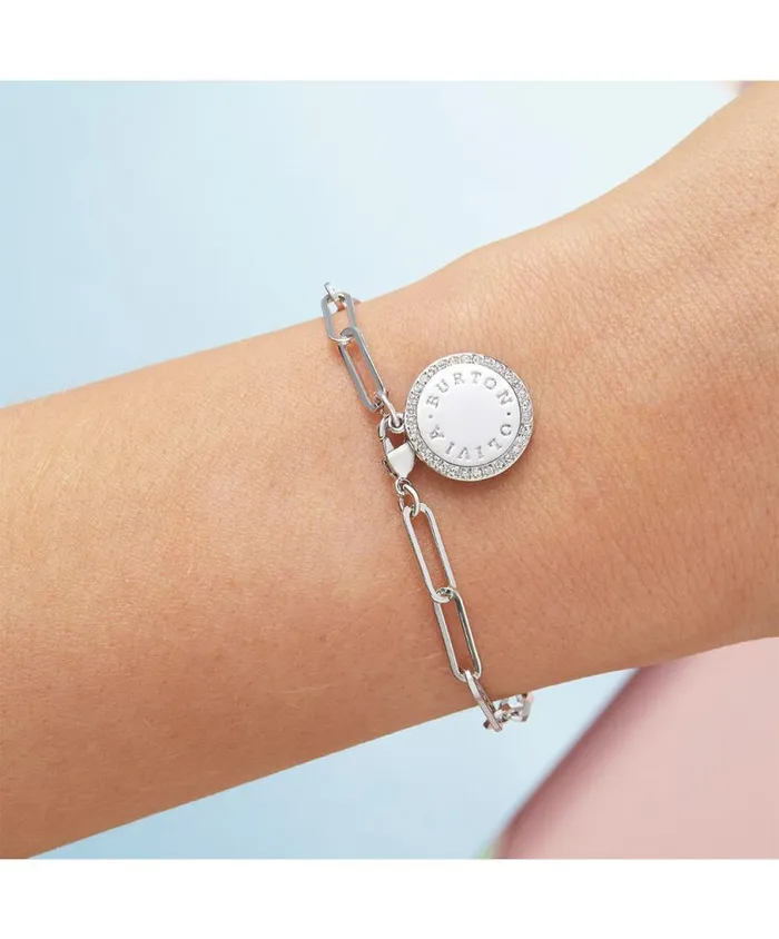 Bracelets Women Olivia Burton Silver Disc Womens Bracelet