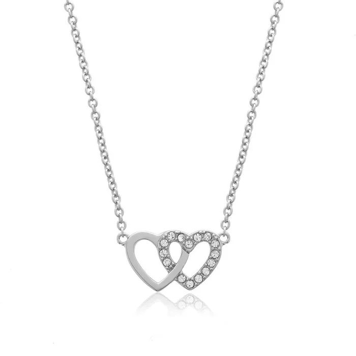 Bracelets Women Olivia Burton Silver Heart Bracelet and Necklace Gift Set